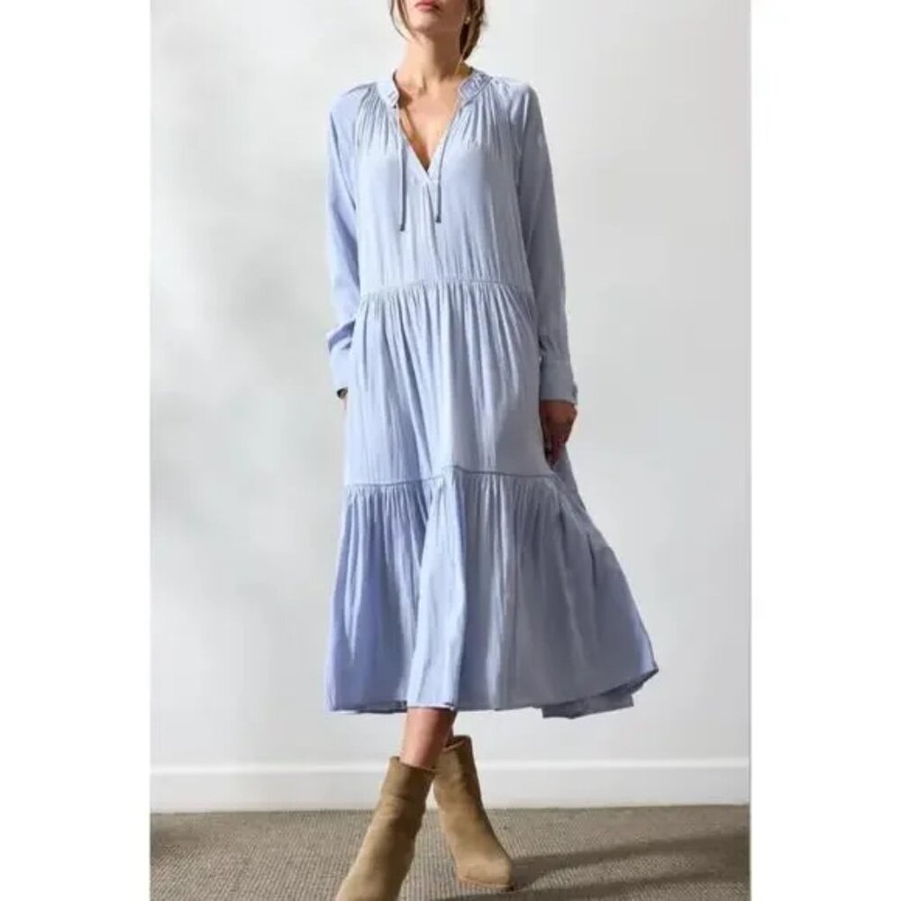 Brochu Walker Alana Midi Tiered Dress Sz Small